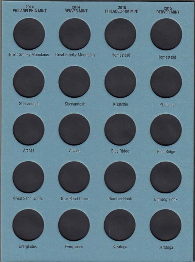 Whitman US Washington National Park Quarter Coin Folder Volume 1 2010 – 2015 P - Image 3