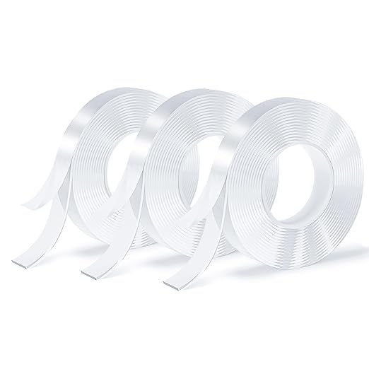 3 Rolls Double Sided Tape, Nano Tape, Transparent Adhesive Tape, Traceless by SUTOUG