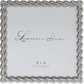 Lawrence Frames Metal Frame, Rope Design, Brushed Nickel, 4x4 Square by LawrenceFrames