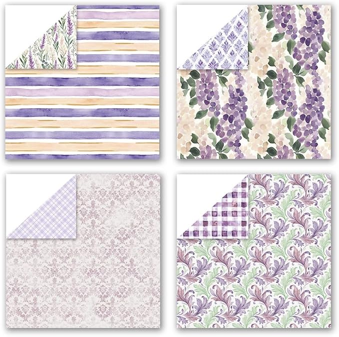 Scrapbook Paper & Scrapbooking Supplies, Lavender 6x6 Double-Sided Patterned - Image 7