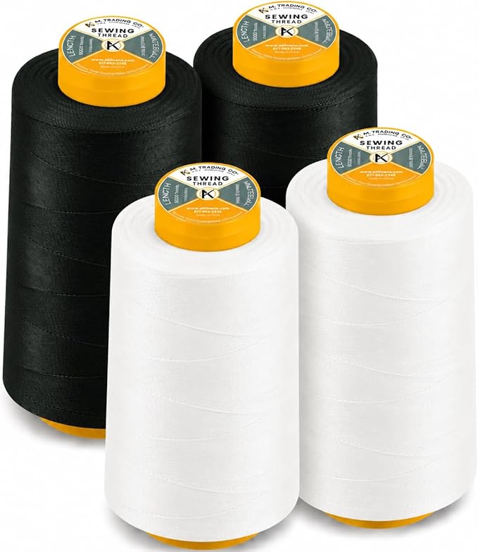 AK TRADING CO. 4-Pack All Purpose Sewing Thread Cones of High Tensile Polyester by Fabrics%7CEventDecor%7CCrafts%7CUpholsteryFoam