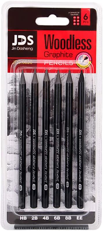 YYMIYU Full Graphite Pencils set 6 Piece.HB/2B/4B/6B/8B/EE by YYMIYU