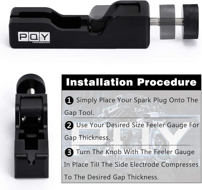 Universal Spark Plug Gap Tool for Most 10mm 12mm 14mm 16mm Spark Plugs Black
