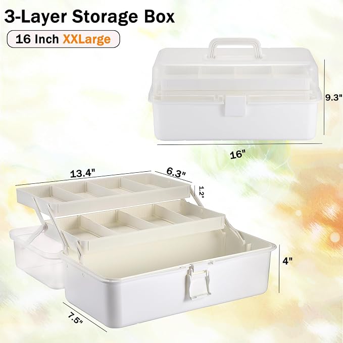 Tackle Box, 16-Inch Extra Large Art Storage Box - Image 2