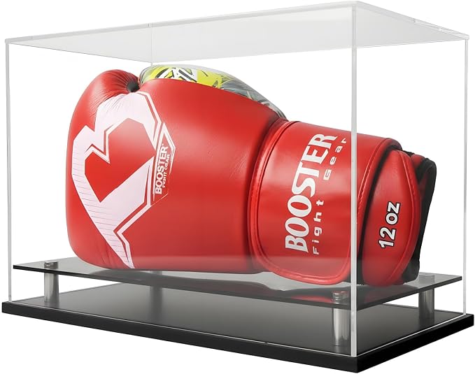 Boxing Glove Display Case, Self-Assembly Acrylic Display case by WANLIAN