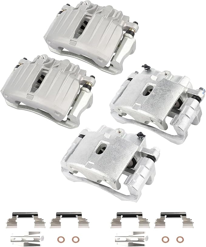 cciyu Front & Rear Disc Brake Calipers Assembly w/Bracket For Cadillac 2002-2006,For Chevy 2000-2006,For GMC 2000-2006 18-B4729 18-B4728 18-B4764 18-B4765