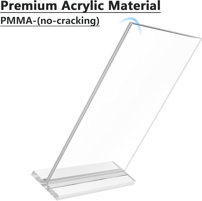 MaxGear Acrylic Sign Holder 8.5" x 11" Double Sided Acrylic Stand, 3 Pack | - Image 3