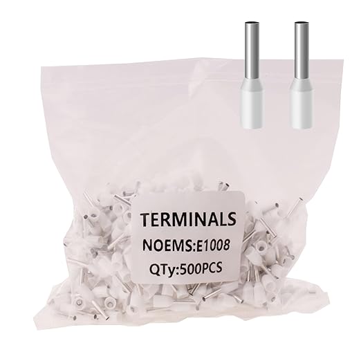 18AWG /1.0mm² Pin Cord End Wire Ferrules Terminals White, 500pcs AWG18 Wire Ferrules Terminals for Industrial, Electric System, Chemical Industry etc.