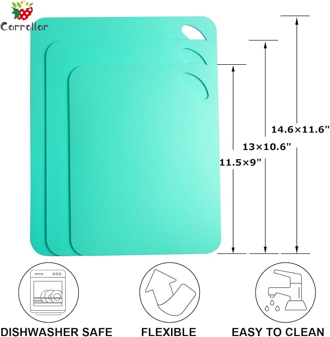 Plastic Flexible Cutting Mats for Kitchen, Cutting Board Sheet for Kitchen - Image 3