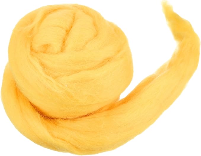 MECCANIXITY Wool Roving Yarn Soft Felting Wool 50g/1.76oz Pure Chunky Roving by MECCANIXITY