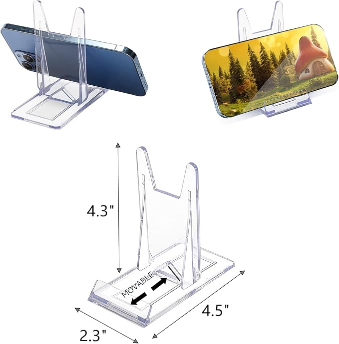 Frcctre 30 Pack Acrylic Easel Stand Plastic Plate Stands Adjustable Clear - Image 2