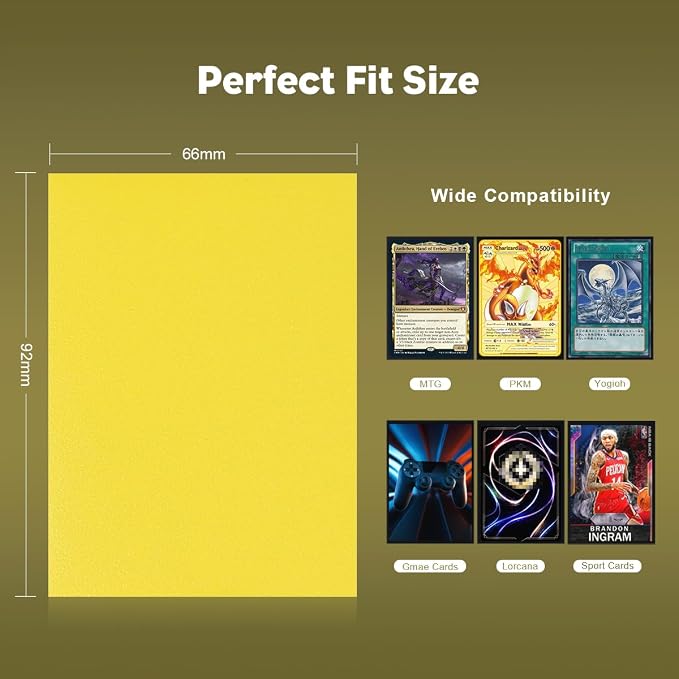 Lightning Yellow Dual Matte Card Sleeves, Katomula Card Sleeves - Image 4