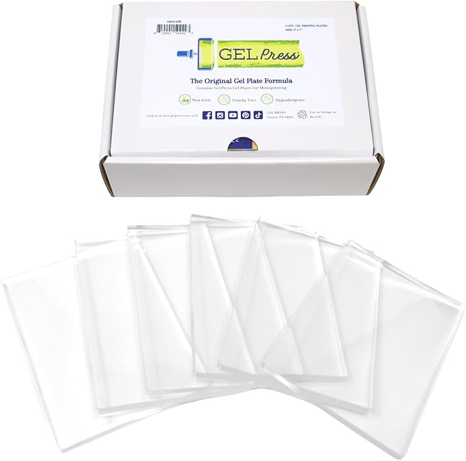 Gel Press Monoprinting Print Plates – 5” x 7” Gel Plate Class Pack Value Pack by GelPress