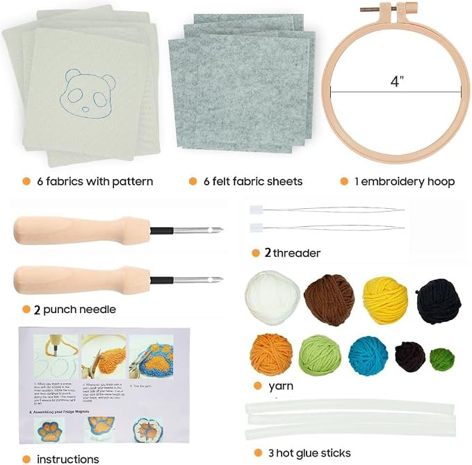 Mefatus Punch Needle Kit for Beginners Adults Kids Easy Punch Needle Embroidery - Image 7