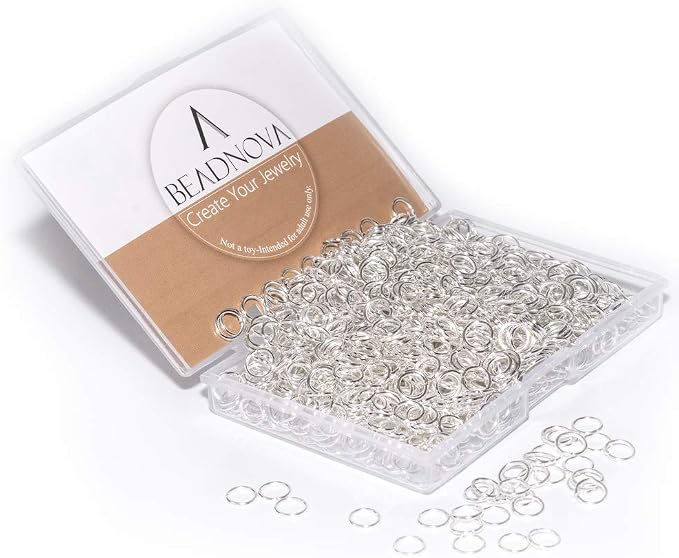 BEADNOVA 7mm Open Jump Rings for Jewelry Making Silver Jewelry Jump Rings for by BEADNOVA