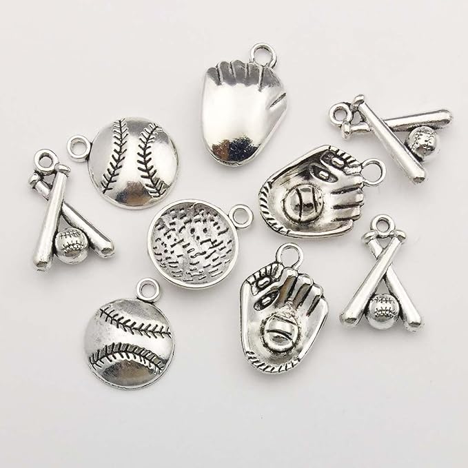 Youdiyla 60pcs Baseball Theme Charms Collection - Image 2