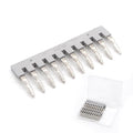 10 Pcs EB10-6 Terminal Bridge Connector, DIN Rail Side Plug-in Terminal Block, External Bridge Jumpers, Compatible with UK5N & UK2.5B