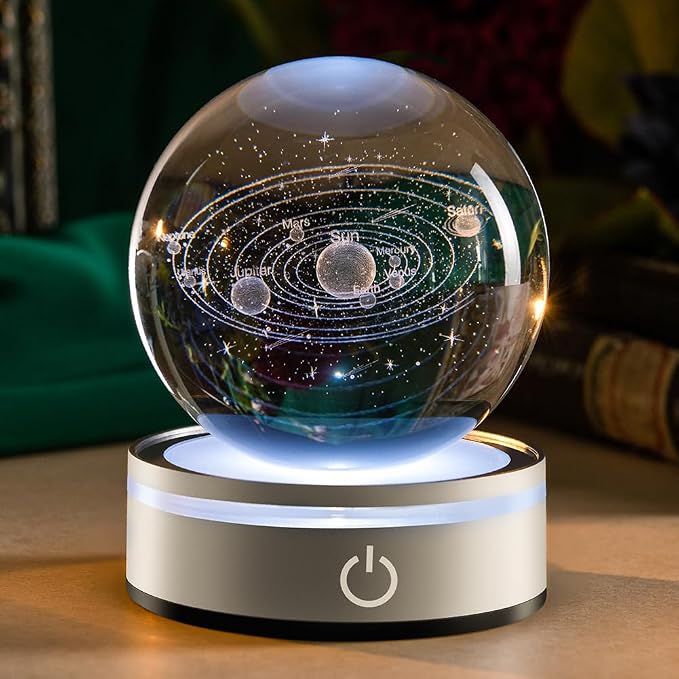 IFOLAINA 3D Solar System Crystal Ball Model Gift Space Astronomy Gift | Planets by IFOLAINA