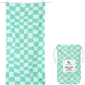Dock & Bay Beach Towel - Quick Dry, Sand Free - Compact, Lightweight - 100% Recycled - Includes Bag - Check Mate - Extra Large (200x90cm, 78x35)