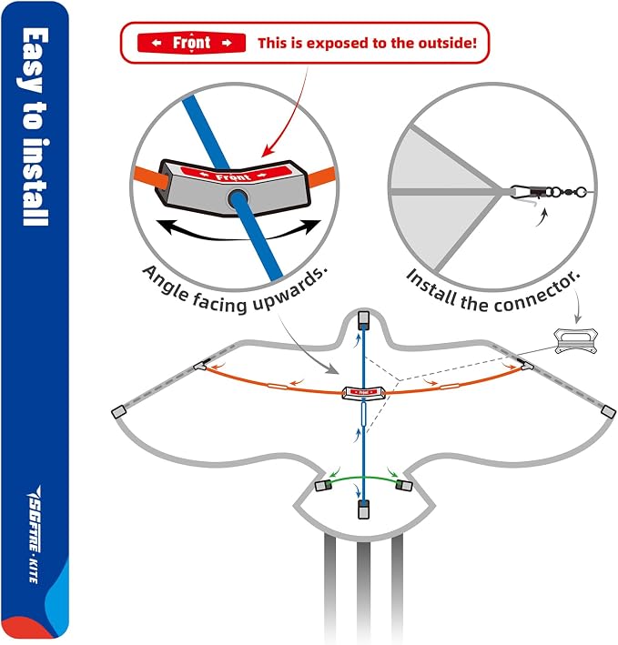 SGftre Complete Kite with Handle, Line & Accessories, Family Outdoor Activities - Image 5