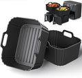 10QT Large Thickened Silicone Air Fryer Liners 2 Pack by PIINTAUR