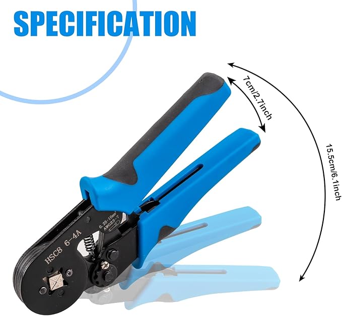LUNEY Ferrule Crimping Tool Kit with 1800PCS Wire Ferrules Kit Wire End Terminals & Crimper Plier, Self-adjustable Ratchet Tool Set for AWG 23-7 Cable connectors, 0.25-10mm² (1800PCS PLUS)