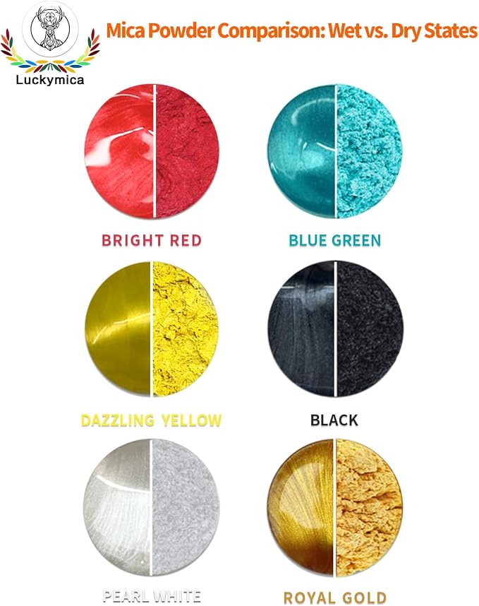 Mica Powder, 6 Colors Pearlescent Pigment Powder - Image 2