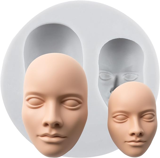 3D Face Polymer Clay Mold Human Face Silicone Molds by Unknown