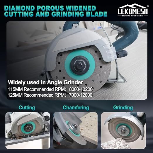 Rock Slab Grinding Disc - 4.5 inch Glass Cutter Disc (10pcs), Granite Cutting Blade, Diamond Grinder Wheel for Rock Slab, Stone, Tile, Marble, Granite, Glass Diamond Saw Blades