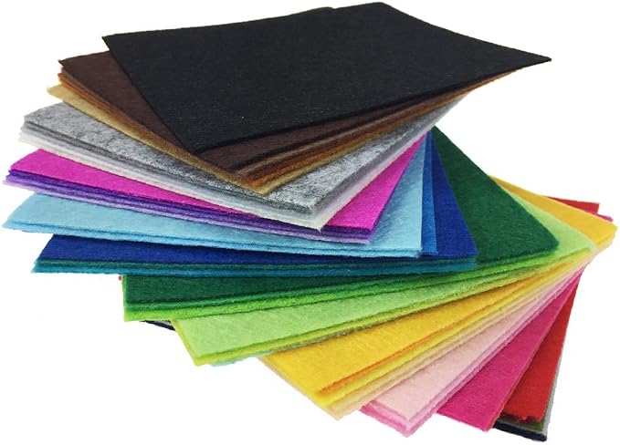 42pcs Felt Fabric Sheet 4"x4" Assorted Color DIY Craft Squares Nonwoven 1mm - Image 2