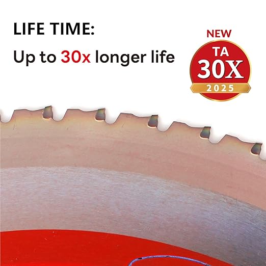 Metal Cutting Circular Saw Blade, Steel and Stainless Steel Cutting, The Cutting Head uses a Special Anti-Heat Sticking Coating with high Finish and Long Life,FMB 15 inch 72-Tooth 1" -TA