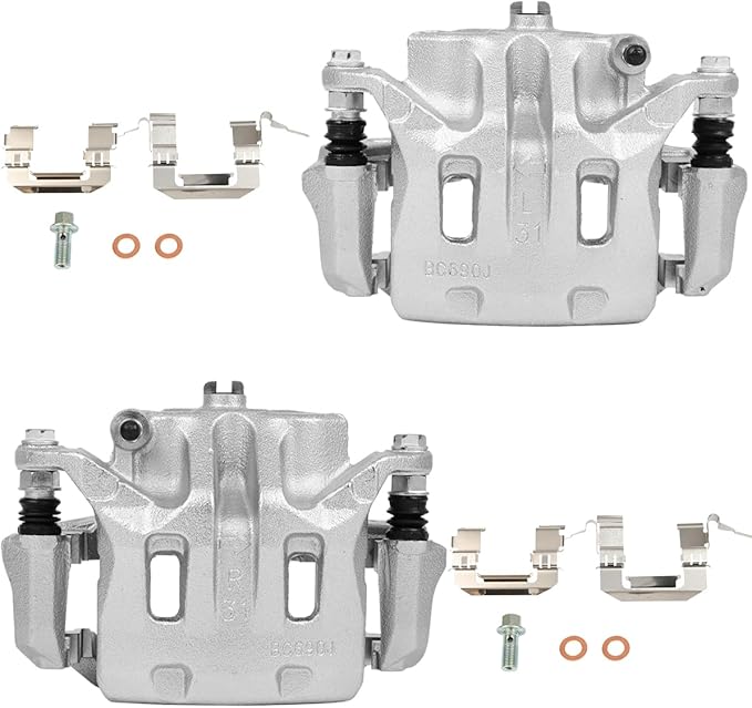 cciyu Front Left & Right Brake Calipers Assembly w/Bracket 19B2870 19B2871 For Infiniti 2006-2019,For Nissan 2009-2020