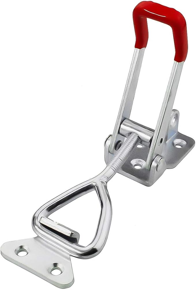2 Pack Adjustable Toggle Clamp 660 lbs Holding Capacity Toggle Latch Hasp Clamp GH-4003 Lockable Quick Release Pull Latch Metal Draw Latch for Door, Box Case Trunk, Smoker Door, Jig