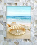 Handmade Picture Frames, Unique Natural Style, Chic Mosaic Beach Picture Frame by WORAMUK