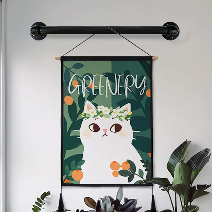 GeilSpace 1" × 36" Pre-Cut Black Metal Pipe, Industrial Steel Fits Standard One Inch Black Threaded Pipes and Fittings - Vintage DIY Industrial Shelving (1" × 36")