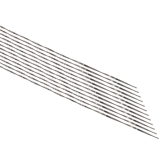 Murtenze 12PCS Spiral Scroll Saw Blades, Plain End Saw Blades Assortment for Wood Metal Cutting Sawing Carve (#1 Fast Metal Cutting)