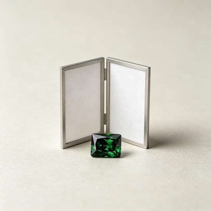 Emerald Green Color Cubic Zirconia Loose Beads Unset - Image 4