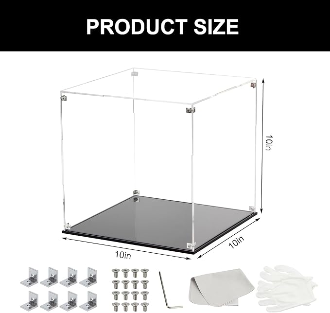 Self-Assembly Acrylic Clear Display Case, Sturdy Acrylic Display Box Cube - Image 7