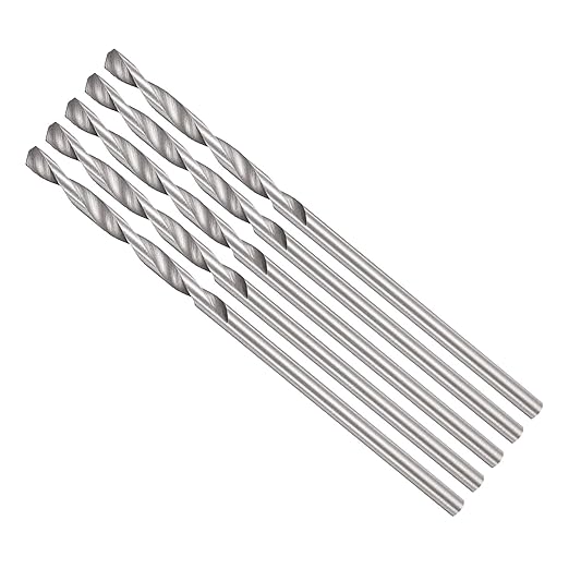 Drill Bit, 1.1mm Cutting Diameter, 4241 HSS 118° Cutting Angle Uncoated Bright Versatile Jobber Bits - (Applications: for Drilling Plastic Wood Soft Metal), 5-Pieces
