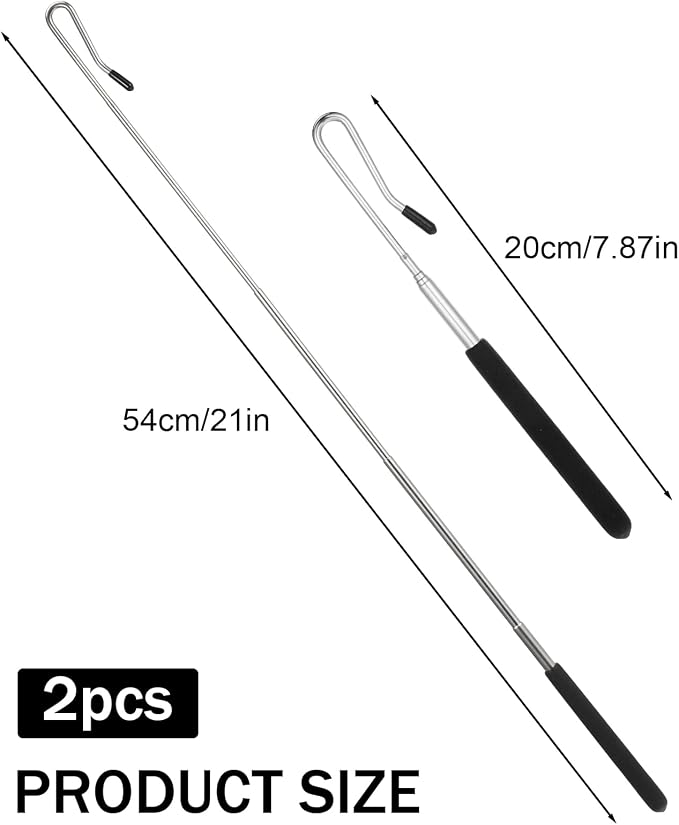 2 Pack Puppet Handles Arm Control Rod, 8-21 inch Extendable Metal Puppet Stick - Image 2