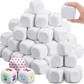 Deekin 150 Pcs Back to School 1.96 Inch White Blank Dice EVA Foam Dice Graffiti by DEEKIN