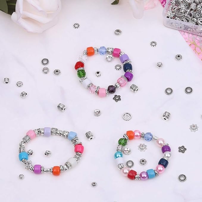 Cridoz Metal Spacer Beads for Making Bracelet, Jewelry Making and Findings - Image 6