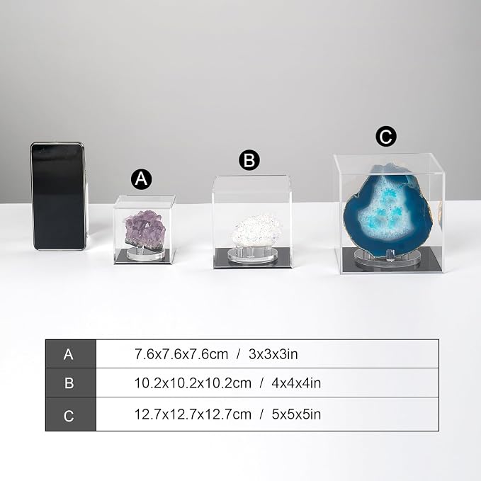 Clear Acrylic Boxes for Collectibles Display, Removable Countertop Storage Box - Image 7