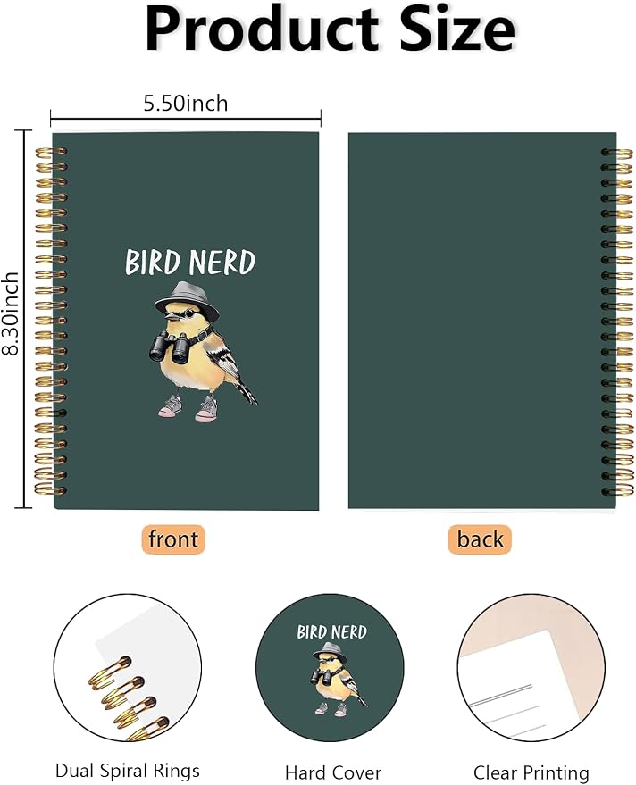 Funny Bird Birding Spiral Notebook, Birds Watching Journal, Gifts - Image 2