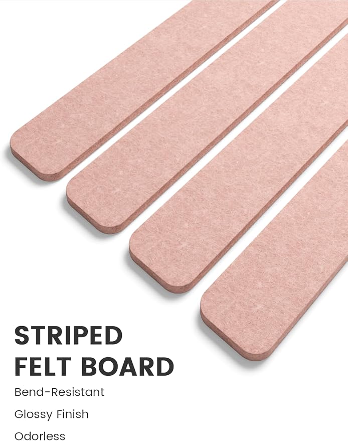 Fluxynara Cork Board Alternative Felt Strip Board 8-Pack 13"x2", Office Pin - Image 3