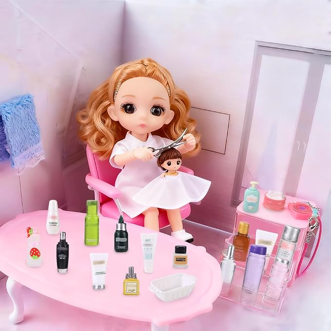 DIYDEC 75Pcs Dollhouse Mini Jewelry Storage Case Miniature Bathroom Accessories - Image 2