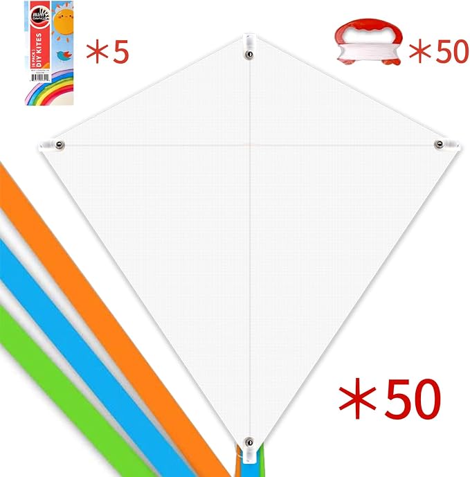 DIY Kites for Kids Kite Making Kit Bulk, Decorating Coloring Kite Party Pack - Image 2