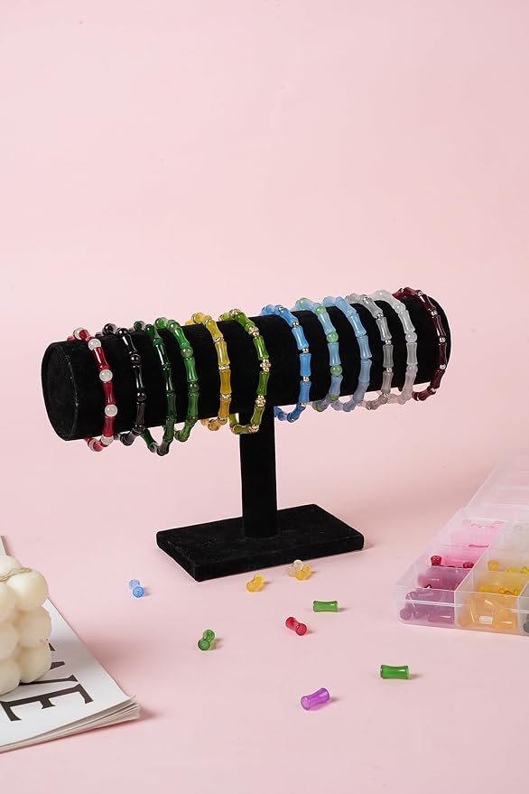 REVKI 1200pcs Glass Beads Bracelet Making Kit, 48 Colors Crystal Beads - Image 8