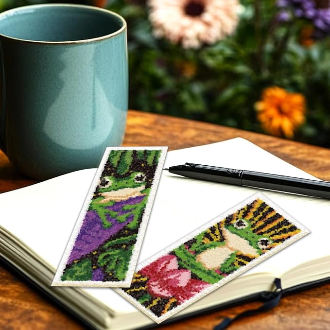 ORIGACH 6 Set Frog Cross Stitch Bookmark Kit - Image 7