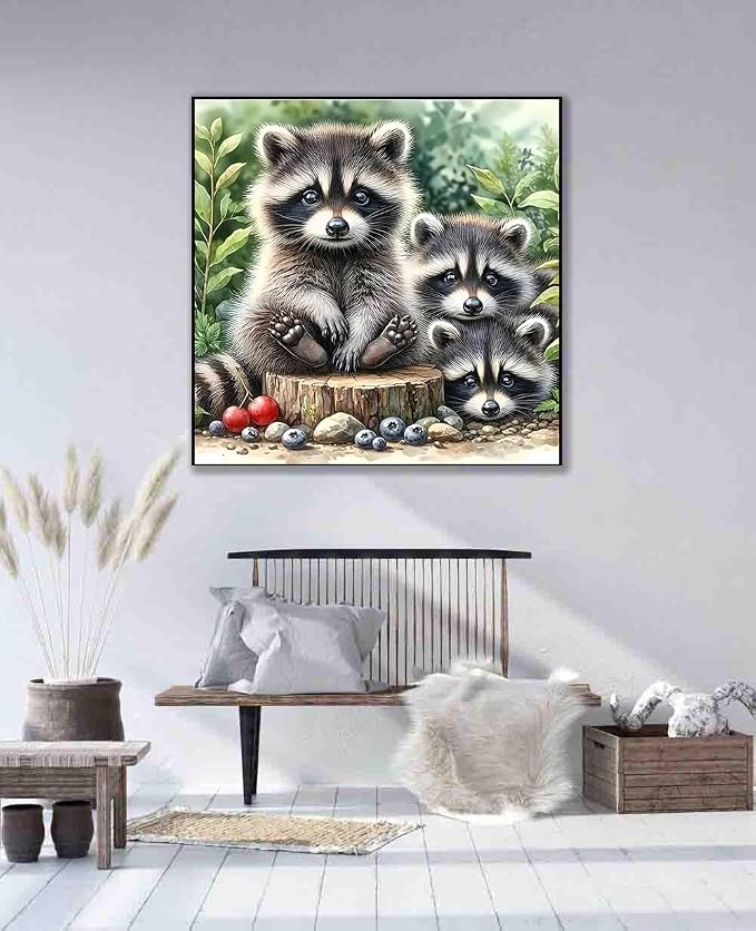 Raccoon Cross Stitch Kits for Adults Beginner, Counted Cross Stitch Kits - Image 4